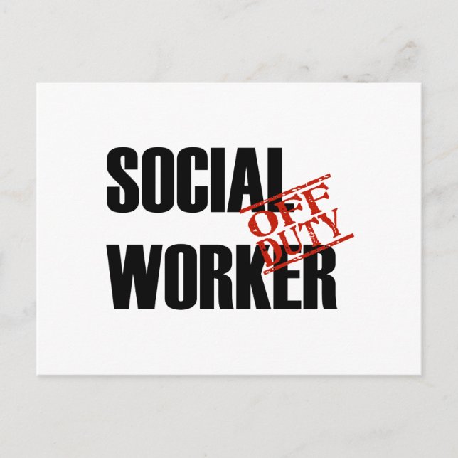 OFF DUTY SOCIAL WORKER LIGHT POSTCARD (Front)