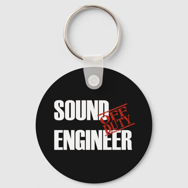 OFF DUTY SOUND ENGINEER DARK KEYCHAIN (Front)