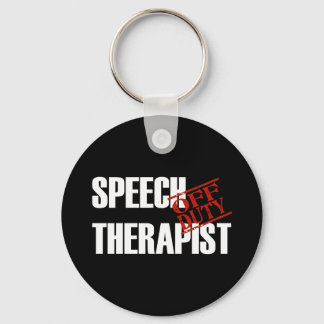 OFF DUTY SPEECH THERAPIST DARK KEYCHAIN