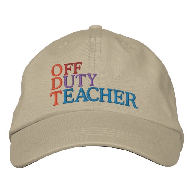 Off Duty Teacher Cap by SRF (Front)