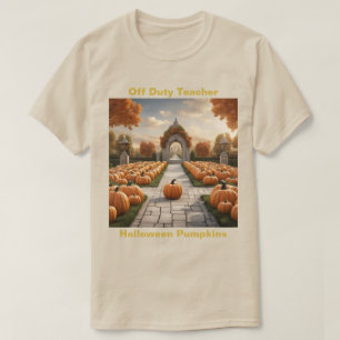 Off Duty Teacher Halloween Pumpkins T-Shirt