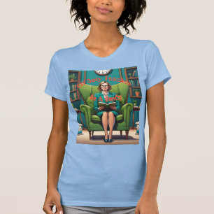 Off Duty Teacher In A Study T-Shirt