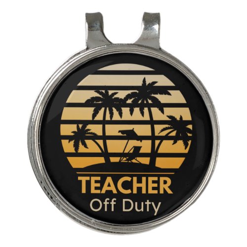 Off Duty Teacher T_Shirt Golf Hat Clip