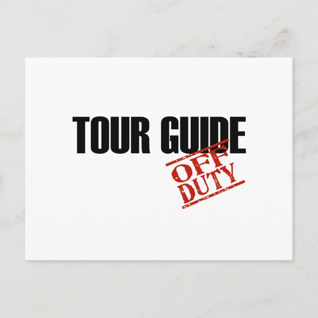 OFF DUTY TOUR GUIDE LIGHT POSTCARD (Front)