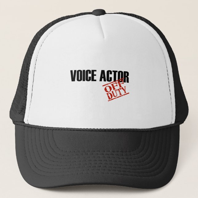 OFF DUTY VOICE ACTOR LIGHT TRUCKER HAT (Front)