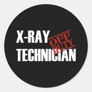OFF DUTY XRAY TECH DARK CLASSIC ROUND STICKER