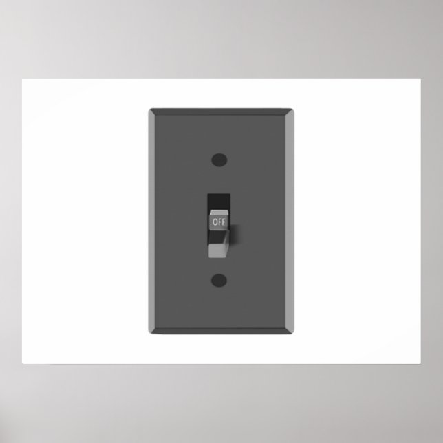 Off Electrical Light Switch Poster (Front)