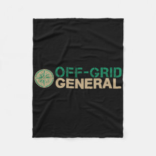 Off-grid General Family Encampment Staff Humor For Fleece Blanket