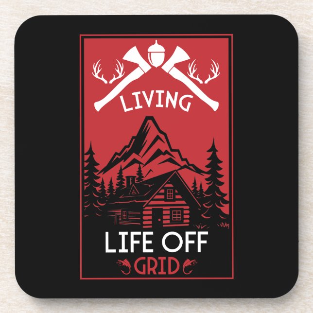 OFF GRID LIFE BEVERAGE COASTER (Front)