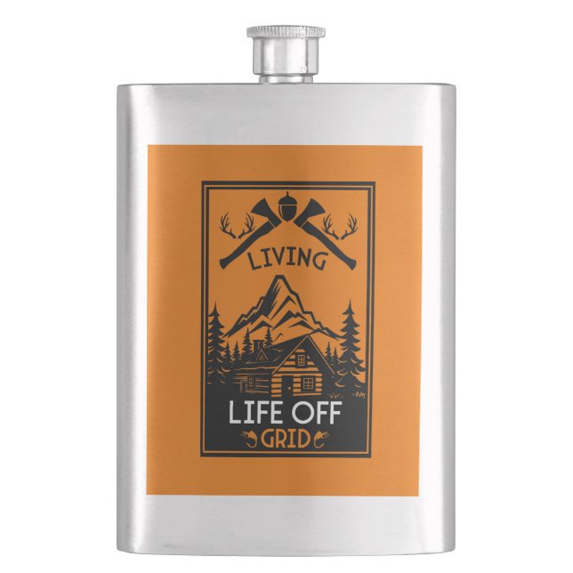 OFF GRID LIFE FLASK (Front)