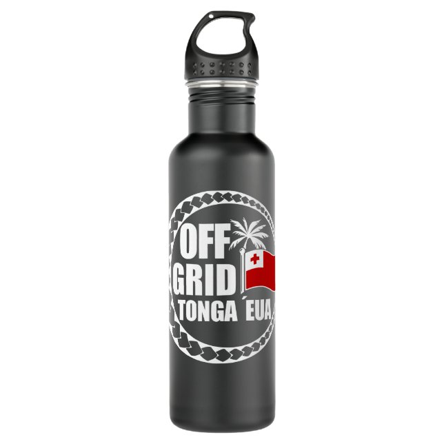 Off Grid Tonga Eua Lifestyle Stainless Steel Water Bottle (Front)