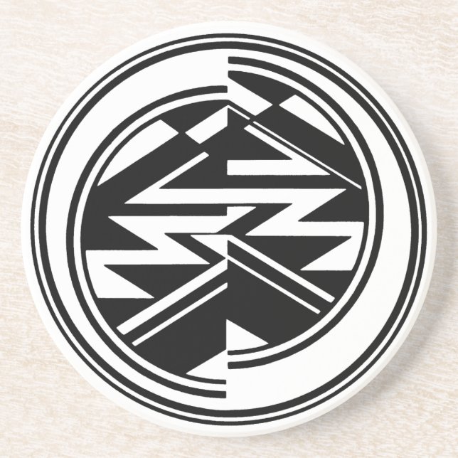Off Kilter Geometrics Sandstone Coaster (Front)