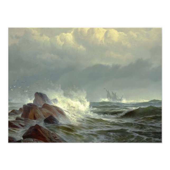 Off Norman's Woe by Edward Moran Photo Print (Front)
