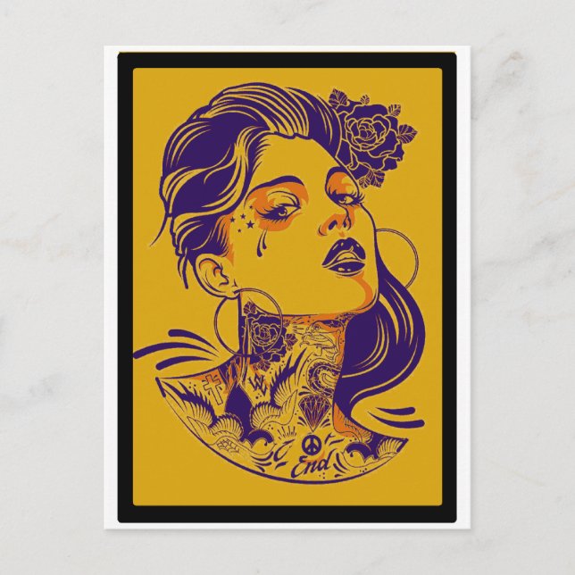 OFF ON WOMAN POSTCARD (Front)