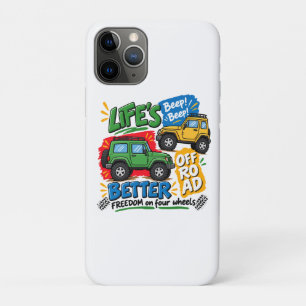 Off Road Adventure 4x4 Freedom on Four Wheels Car iPhone 11 Pro Case