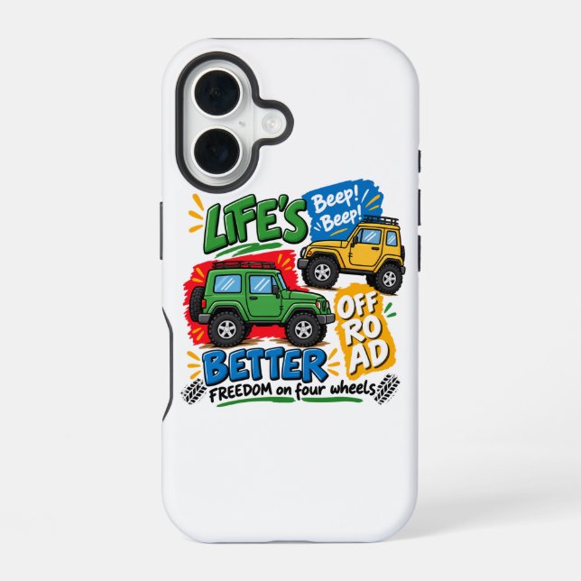 Off Road Adventure 4x4 Freedom on Four Wheels Car  Iphone Case (Back)