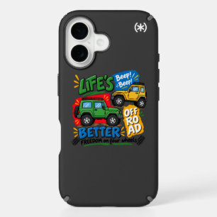 Off Road Adventure 4x4 Freedom on Four Wheels Car iPhone 16 Case