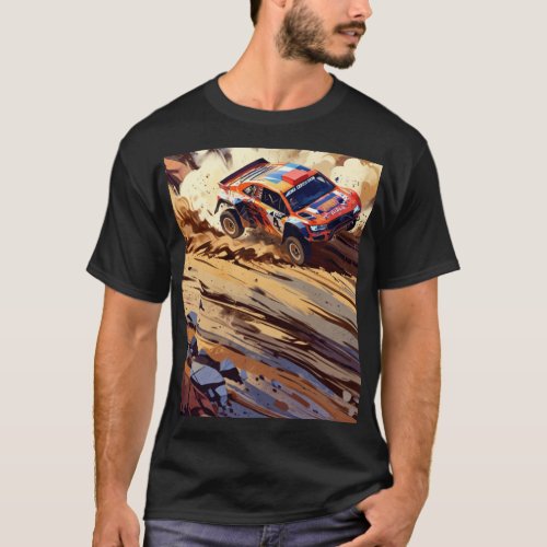 Off_Road Adventure Abstract Car Rally Collection T_Shirt