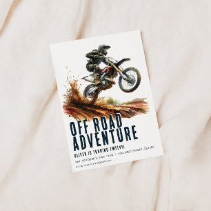 Off Road Adventure Motorcycle Party Invitation