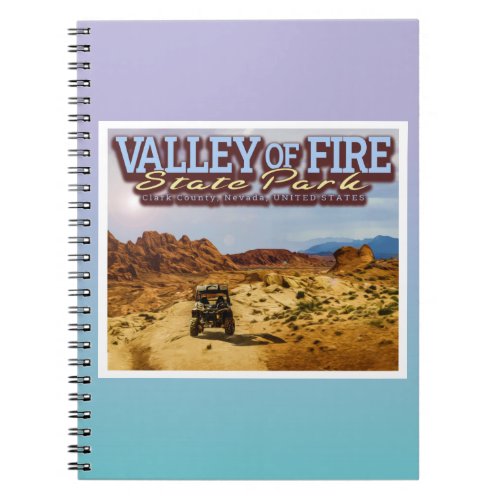 OFF ROAD BUGGY _ VALLEY OF FIRE _ NEVADA USA NOTEBOOK