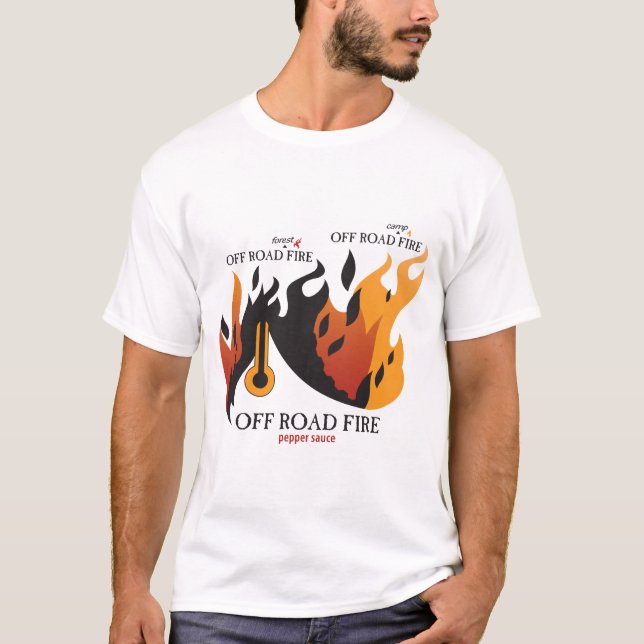 Off Road Fire - Men Destroyed T-Shirt (Front)