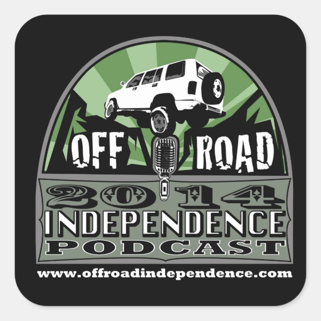 Off-Road Independence 3"x3" radius corner stickers (Front)