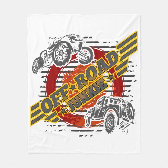 Off Road Junkie 4x4 Fleece Blanket (Front)