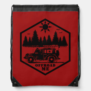 OFF ROAD ME! Hex Drawstring Bag