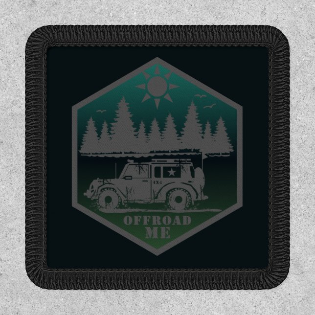 OFF ROAD ME Wilderness Square Sticker Patch (Front)