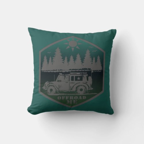 OFF ROAD ME Wilderness Throw Pillow
