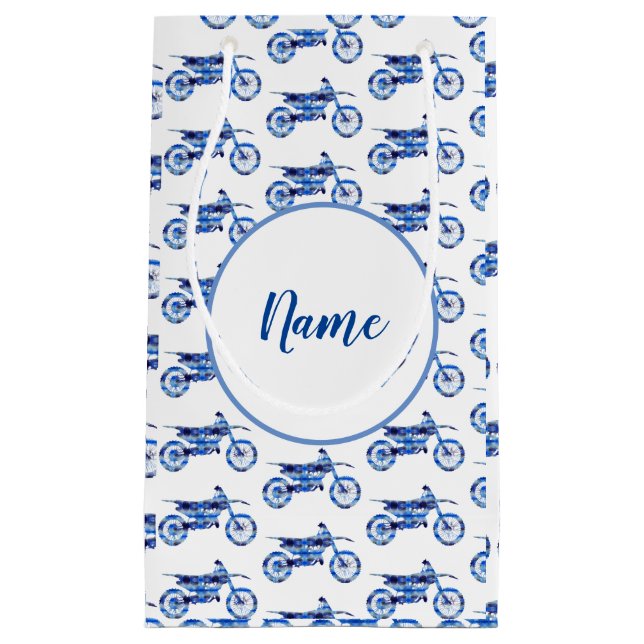 Off  road motocroos motorbike Personalized Small Gift Bag (Front)
