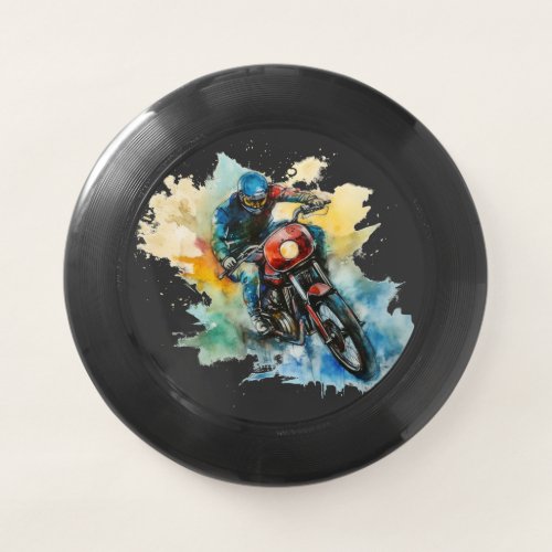 Off_Road Motorbike Watercolor Art _ Speed Racing Wham_O Frisbee