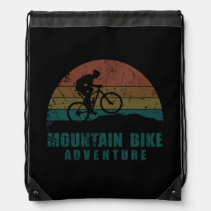 off road mountain biking vintage drawstring bag
