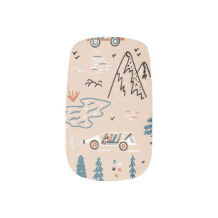 Off-road racing, vintage seamless. minx nail art