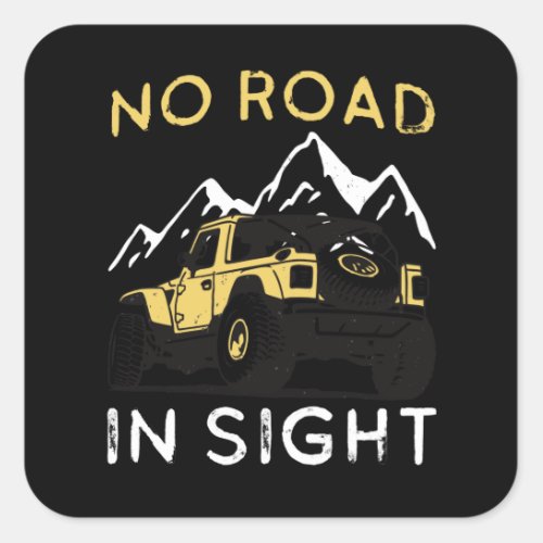 Off_road SUV 4x4 Pickup Square Sticker