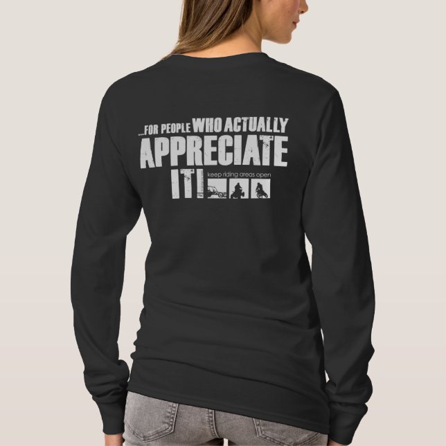 Off-road Womens - White Printed Front & Back T-Shirt (Back)