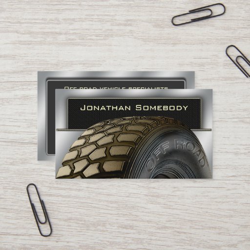 Customizable Off Roaders Tyre Business Card Template 13
