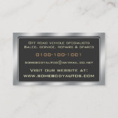 Off Roaders Tyre Business Card Template 13 (Back)