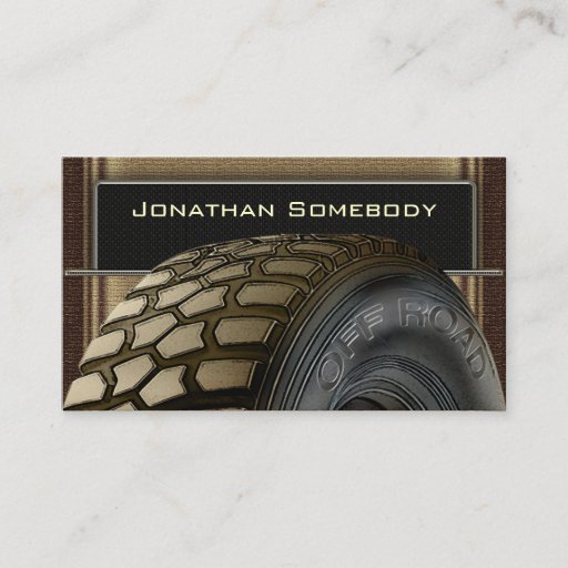Customizable Off Roaders Tyre Business Card Template 15