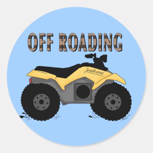 Off Roading Tshirts and Gifts Classic Round Sticker