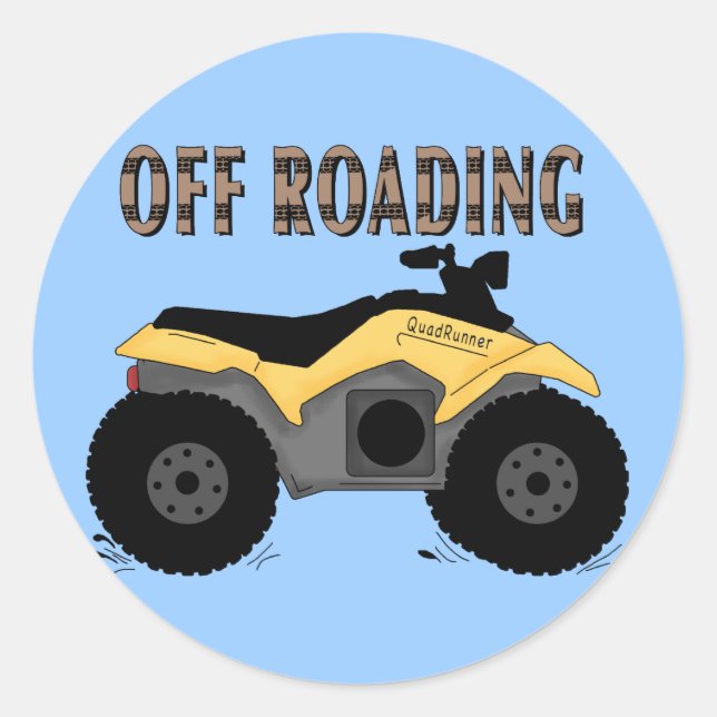 Off Roading Tshirts and Gifts Classic Round Sticker (Front)