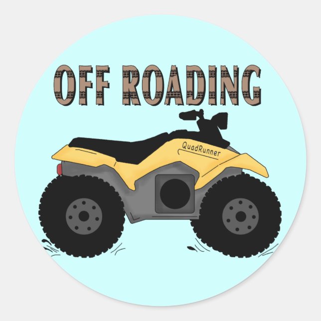 Off Roading Tshirts and Gifts Classic Round Sticker (Front)
