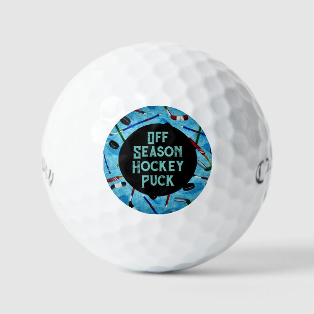 Off Season Hockey Puck Golf Balls (Front)