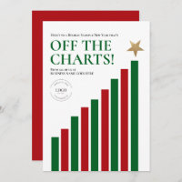 Off the charts Happy New Year Green red Finance