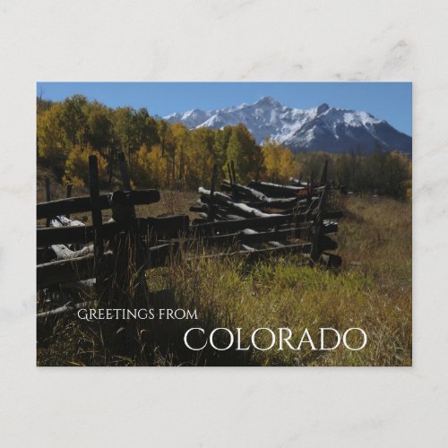 Off the Dallas Divide Near Telluride Colorado Postcard