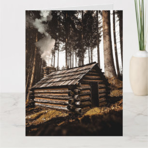 OFF THE GRID FUNNY CABIN OVERSIZED BIRTHDAY CARD