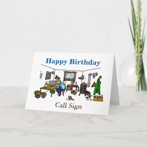 Off The Grid Ham Radio Birthday Card