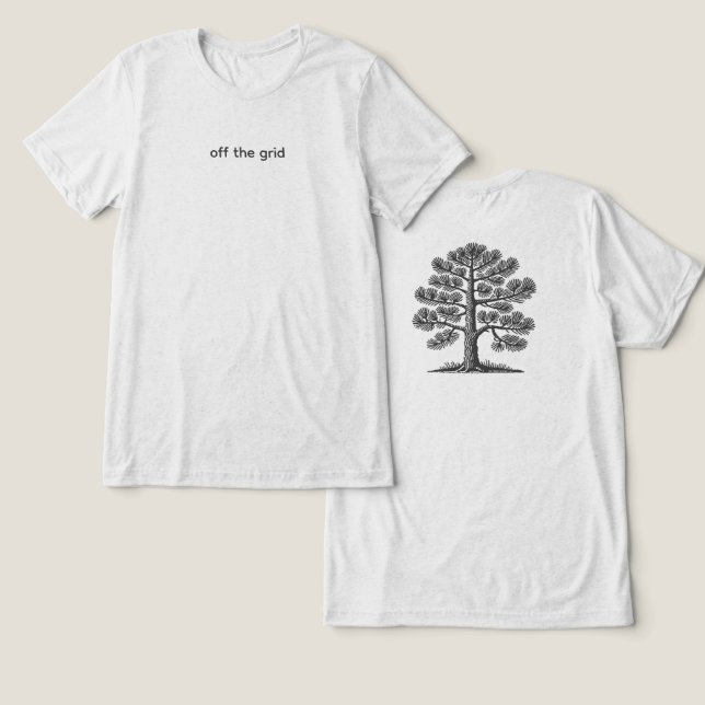 Off the Grid  Tri-Blend Shirt (Design Front & Back)