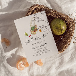 Off The Market Boho Script Bridal Shower Invitation