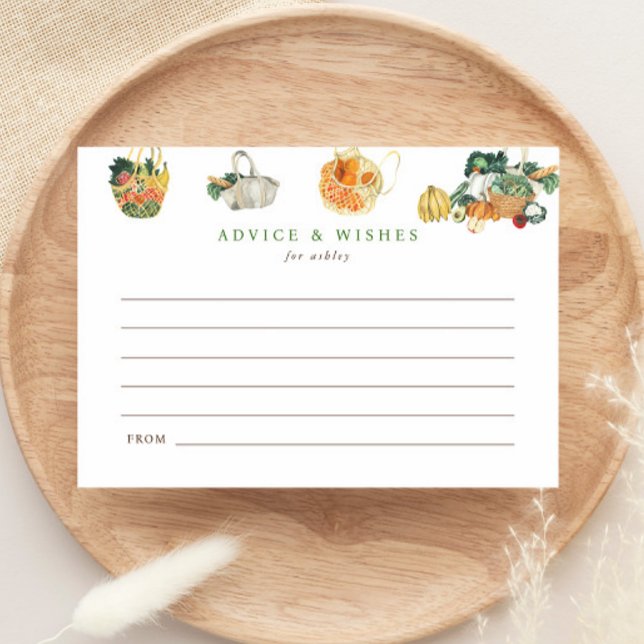 Off The Market Bridal Shower Advice & Wishes Enclosure Card (Creator Uploaded)